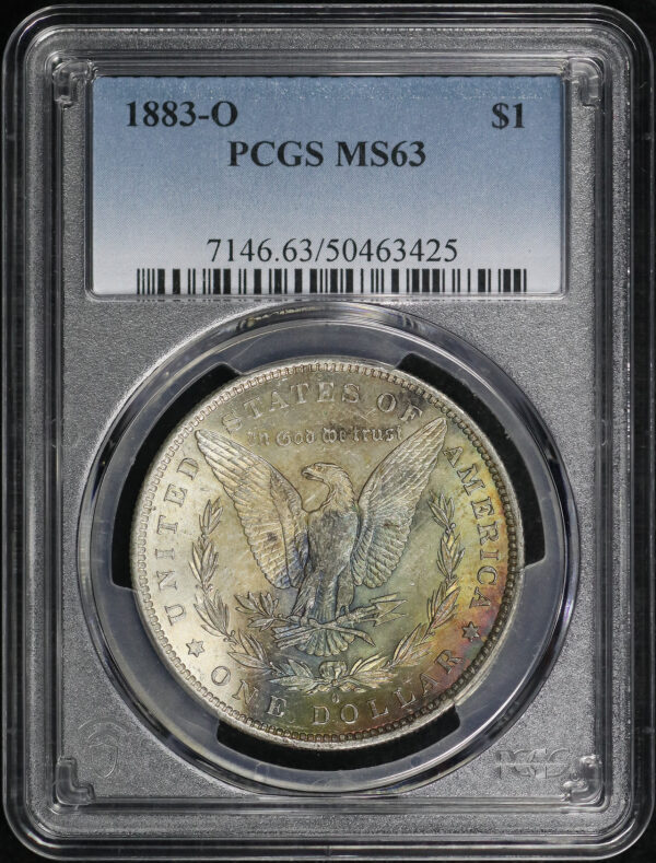Obverse of this 1883-O Morgan Dollar PCGS MS-63