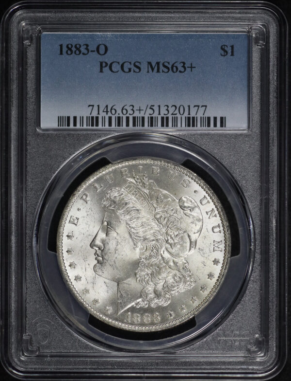 Obverse of this 1883-O Morgan Dollar PCGS MS-63+