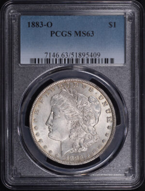 Obverse of this 1883-O Morgan Dollar PCGS MS-63