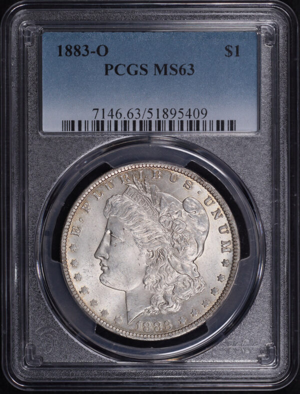 Obverse of this 1883-O Morgan Dollar PCGS MS-63