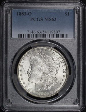 Obverse of this 1883-O Morgan Dollar PCGS MS-63