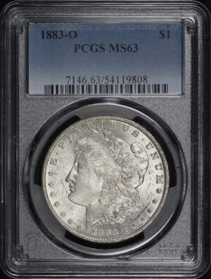 Obverse of this 1883-O Morgan Dollar PCGS MS-63