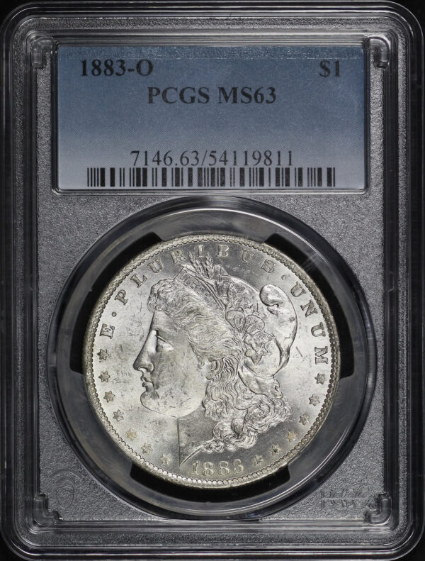 Obverse of this 1883-O Morgan Dollar PCGS MS-63