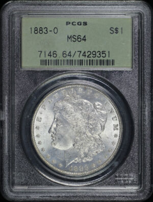 Obverse of this 1883-O Morgan Dollar PCGS MS-64
