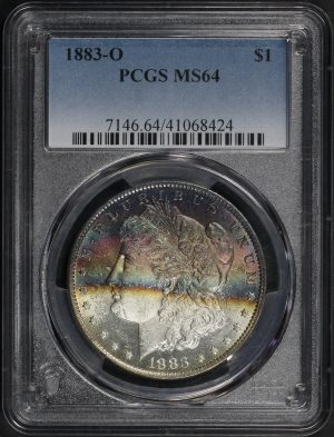 Obverse of this 1883-O Morgan Dollar PCGS MS-64 Dark Tab Obverse Toning