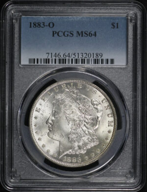 Obverse of this 1883-O Morgan Dollar PCGS MS-64