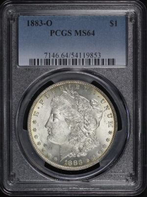 Obverse of this 1883-O Morgan Dollar PCGS MS-64