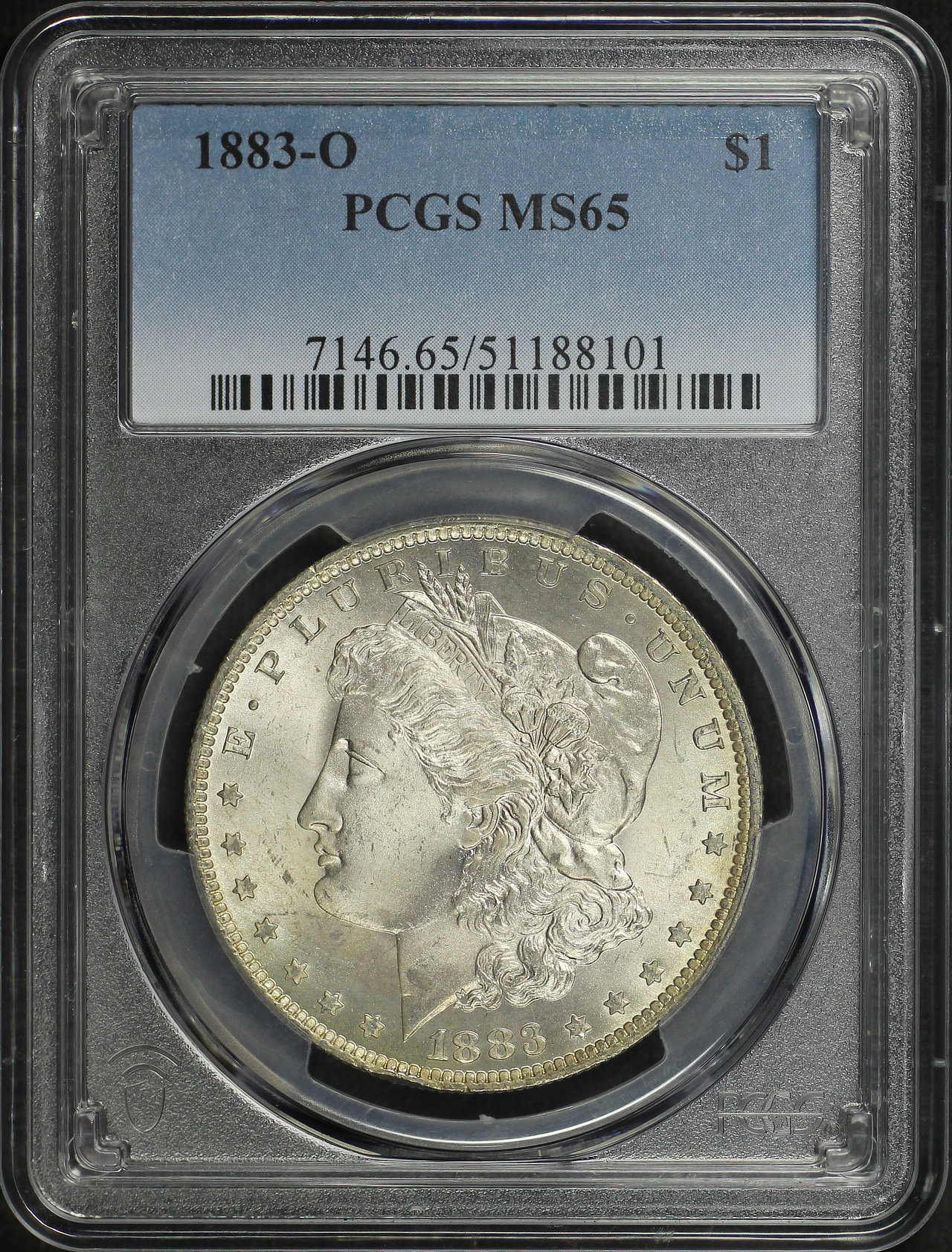Obverse of this 1883-O Morgan Dollar PCGS MS-65