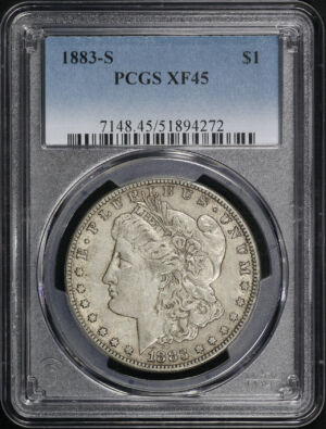 Obverse of this 1883-S Morgan Dollar PCGS XF-45