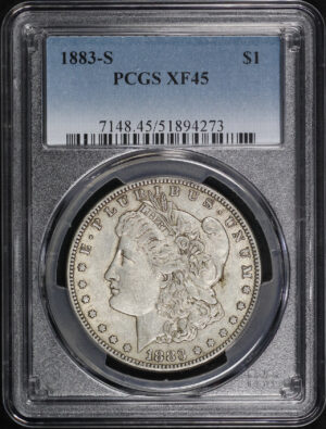 Obverse of this 1883-S Morgan Dollar PCGS XF-45