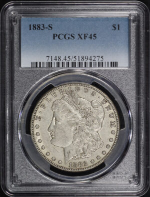 Obverse of this 1883-S Morgan Dollar PCGS XF-45