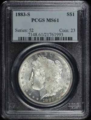 Obverse of this 1883-S Morgan Dollar PCGS MS-61