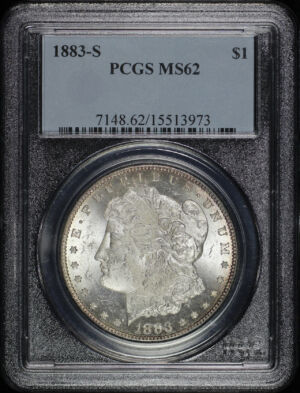 Obverse of this 1883-S Morgan Dollar PCGS MS-62