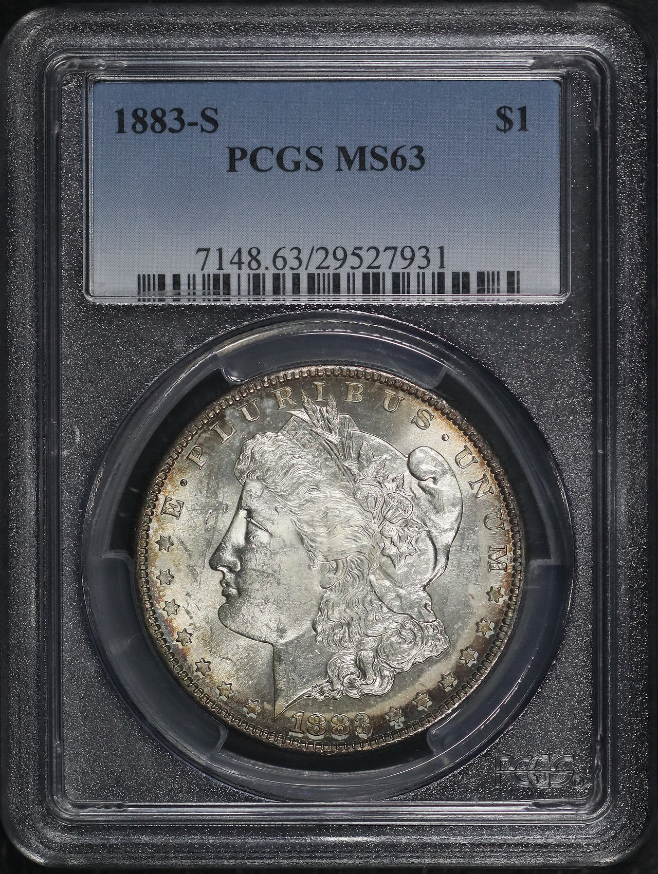 Obverse of this 1883-S Morgan Dollar PCGS MS-63