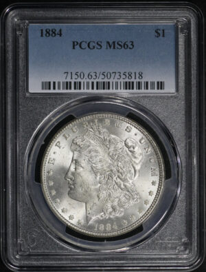Obverse of this 1884 Morgan Dollar PCGS MS-63