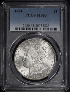 Obverse of this 1884 Morgan Dollar PCGS MS-63