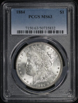 Obverse of this 1884 Morgan Dollar PCGS MS-63