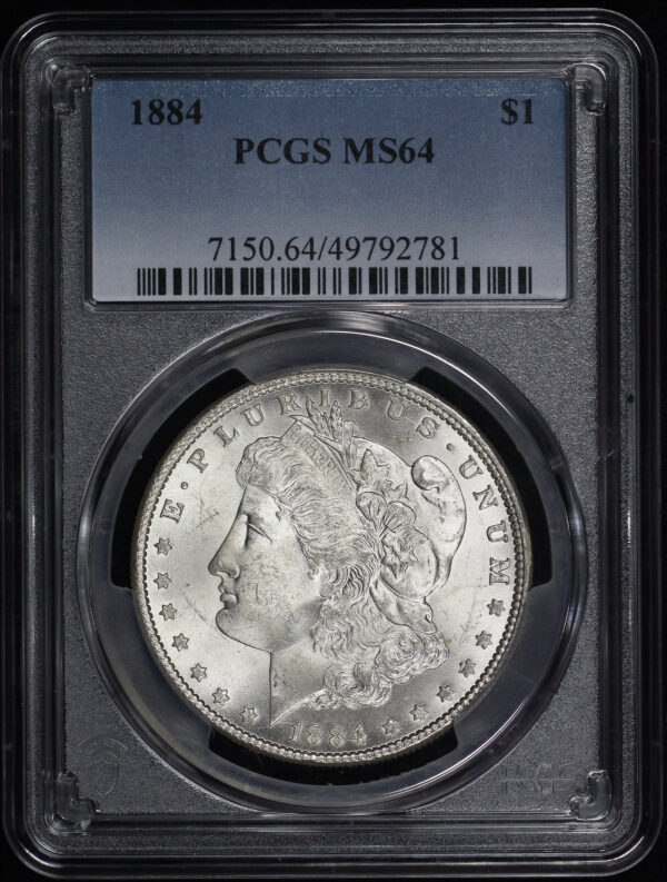 Obverse of this 1884 Morgan Dollar PCGS MS-64