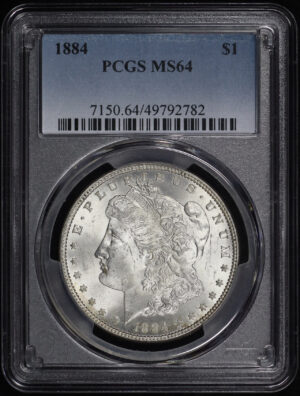 Obverse of this 1884 Morgan Dollar PCGS MS-64