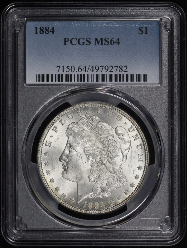 Obverse of this 1884 Morgan Dollar PCGS MS-64