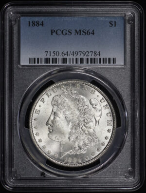 Obverse of this 1884 Morgan Dollar PCGS MS-64