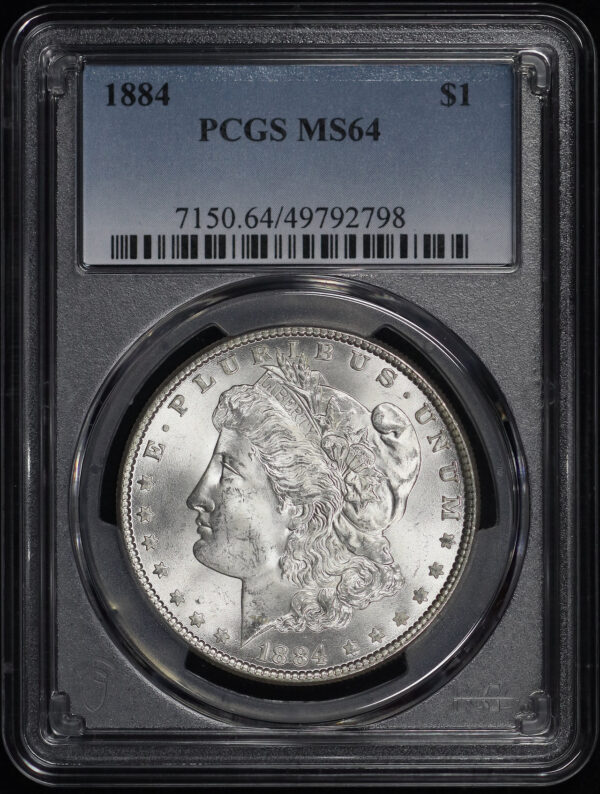 Obverse of this 1884 Morgan Dollar PCGS MS-64