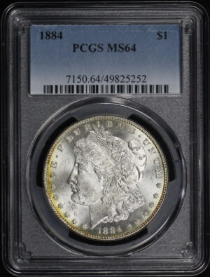Obverse of this 1884 Morgan Dollar PCGS MS-64