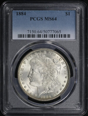 Obverse of this 1884 Morgan Dollar PCGS MS-64