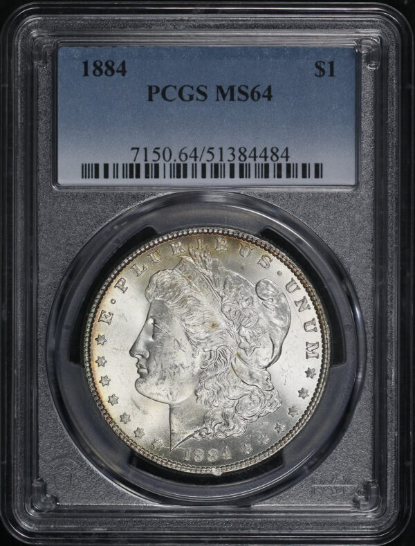 Obverse of this 1884 Morgan Dollar PCGS MS-64