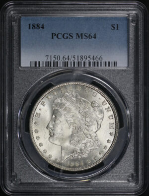 Obverse of this 1884 Morgan Dollar PCGS MS-64