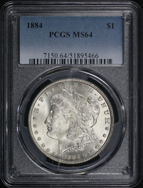 Obverse of this 1884 Morgan Dollar PCGS MS-64