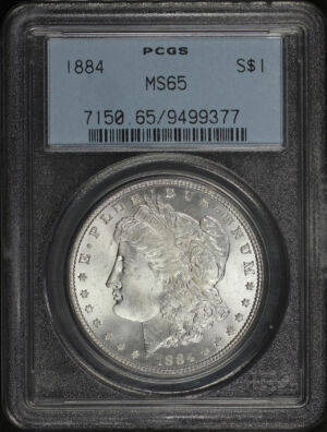 Obverse of this 1884 Morgan Dollar PCGS MS-65