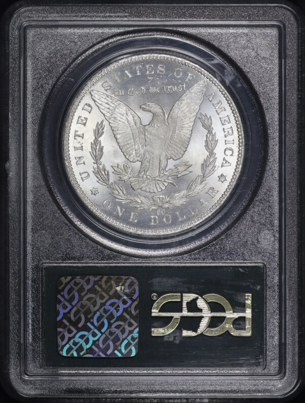 Reverse of this 1884-CC Morgan Dollar PCGS MS-64 Old Green Holder