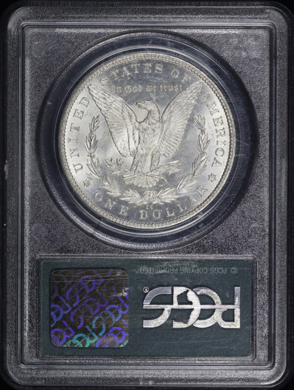 Reverse of this 1884-CC Morgan Dollar PCGS MS-64 Old Green Holder