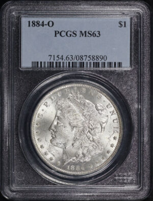 Obverse of this 1884-O Morgan Dollar PCGS MS-63