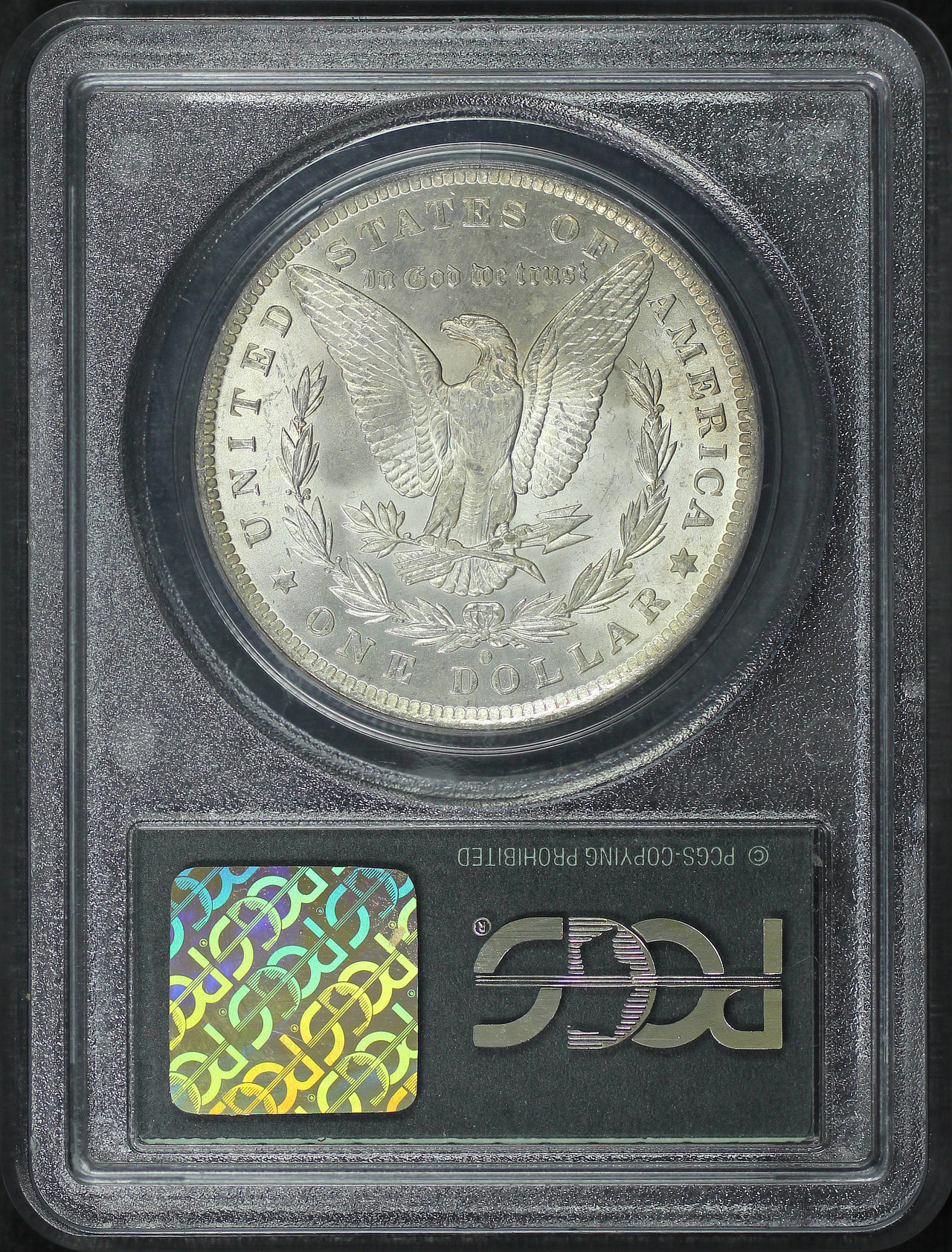 Reverse of this 1884-O Morgan Dollar PCGS MS-63 Old Green Holder