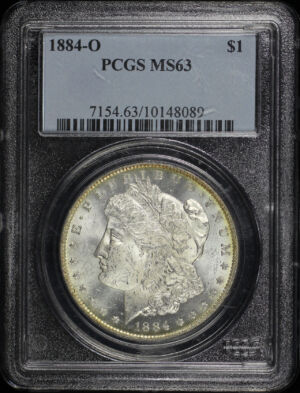 Obverse of this 1884-O Morgan Dollar PCGS MS-63
