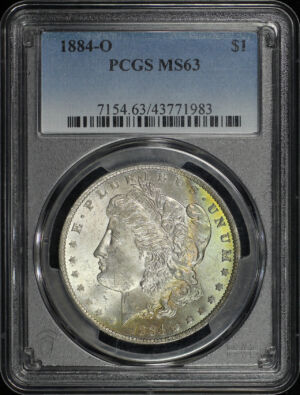 Obverse of this 1884-O Morgan Dollar PCGS MS-63