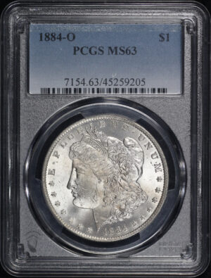 Obverse of this 1884-O Morgan Dollar PCGS MS-63