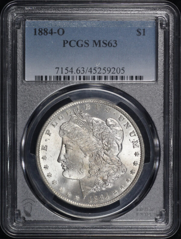 Obverse of this 1884-O Morgan Dollar PCGS MS-63