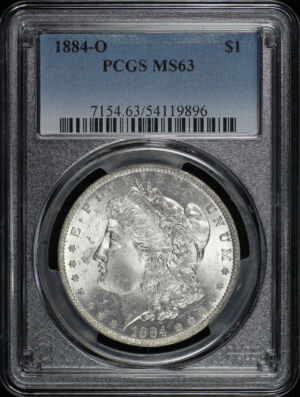 Obverse of this 1884-O Morgan Dollar PCGS MS-63