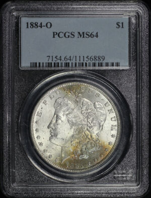 Obverse of this 1884-O Morgan Dollar PCGS MS-64