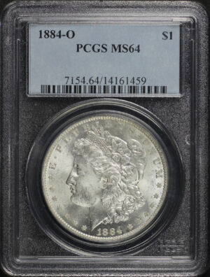 Obverse of this 1884-O Morgan Dollar PCGS MS-64