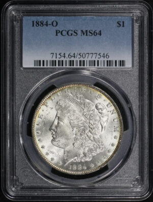 Obverse of this 1884-O Morgan Dollar PCGS MS-64