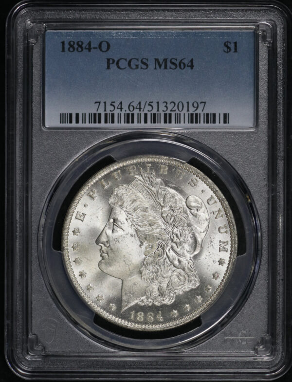 Obverse of this 1884-O Morgan Dollar PCGS MS-64