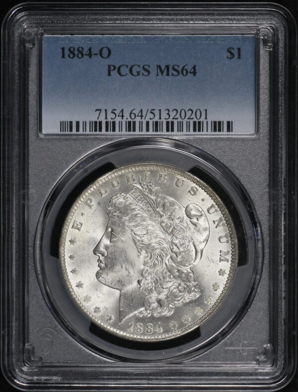Obverse of this 1884-O Morgan Dollar PCGS MS-64