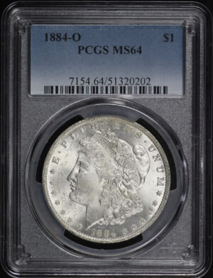 Obverse of this 1884-O Morgan Dollar PCGS MS-64