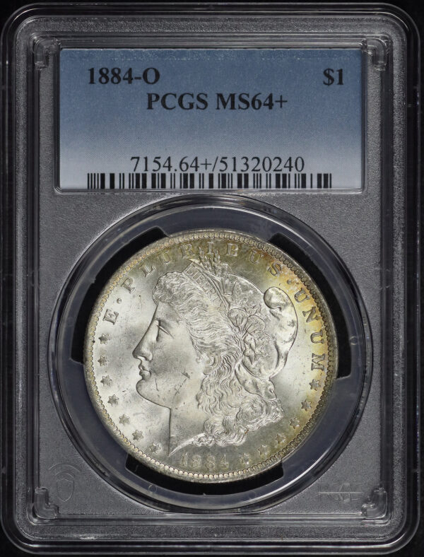 Obverse of this 1884-O Morgan Dollar PCGS MS-64+
