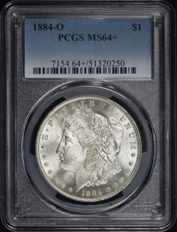 Obverse of this 1884-O Morgan Dollar PCGS MS-64+