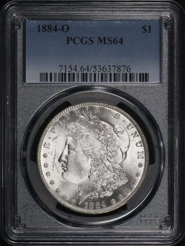 Obverse of this 1884-O Morgan Dollar PCGS MS-64